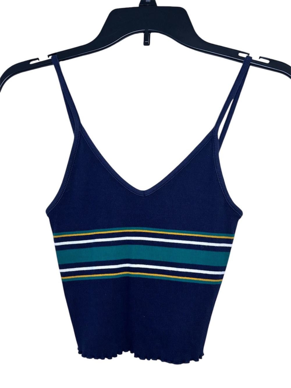 PacSun PS Basics Y2K Striped Ribbed Cropped Cami Tank Top S